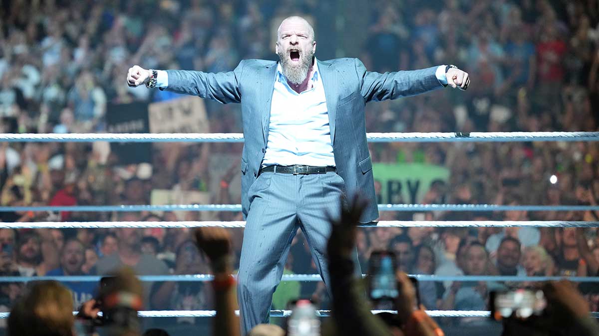 WWE's Paul "Triple H" Levesque, who praised the move of their PLEs to ESPN+.