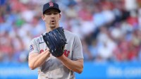 Boston Red Sox pitcher Walker Buehler (0) against the Philadelphia Phillies at Citizens Bank Park.
