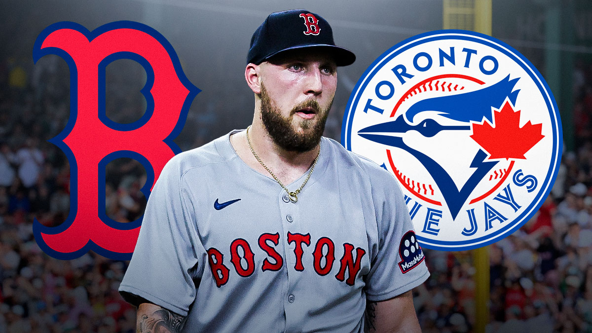 Red Sox, Garrett Crochet, Blue Jays, Fenway Park in back