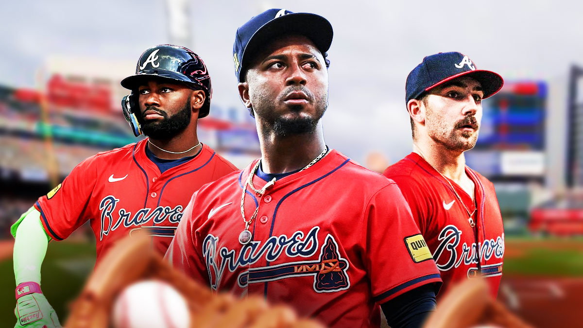 Braves' Ozzie Albies, Michael Harris II, and Spencer Strider all looking sad