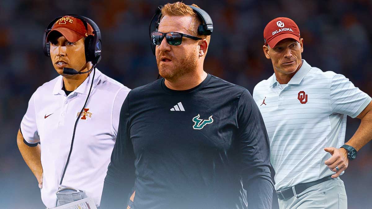 Top 25, College football top 25, College football power rankings, College Football Top 25 Week 3 Power Rankings, Week 3 top 25, Alex Golesh in UCF gear, Brent Venables in Oklahoma gear, Matt Campebll in Iowa State gear