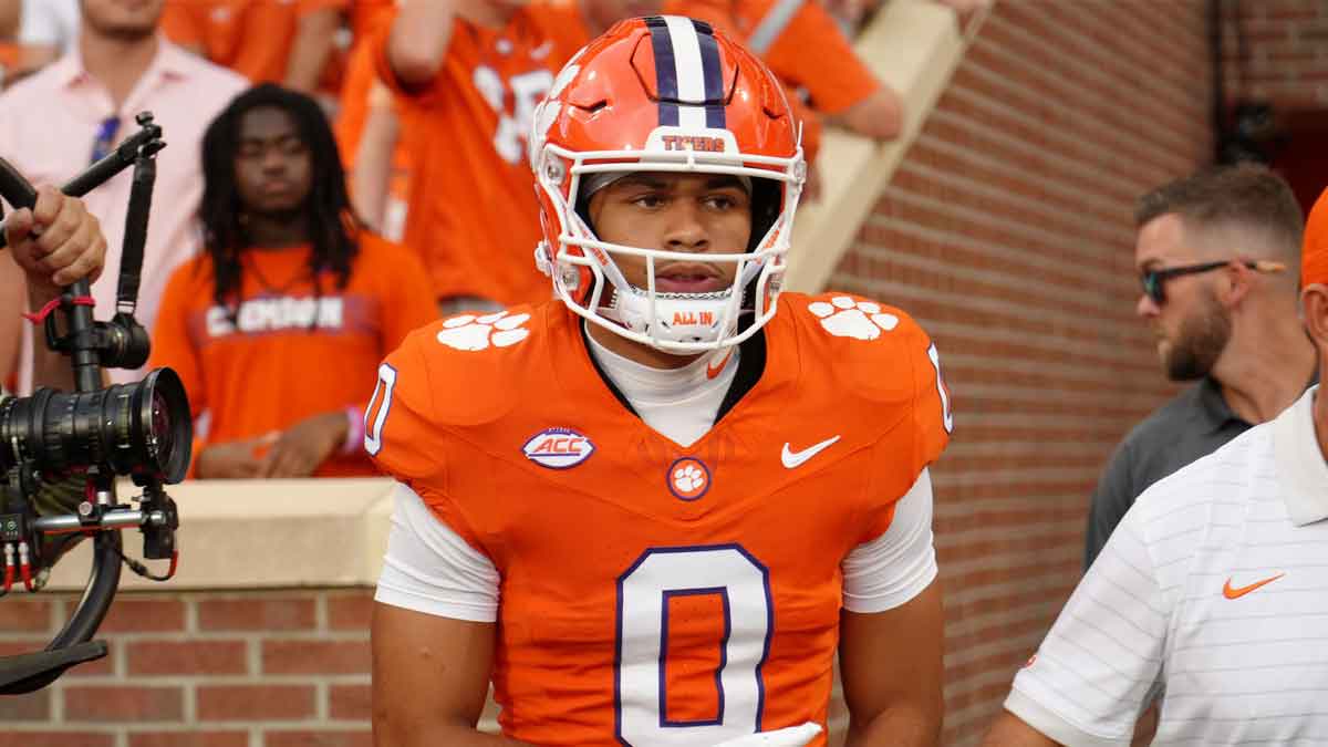 Clemson Tigers wide receiver Antonio Williams (0) during warmups before the game against the LSU Tigers at Memorial Stadium.