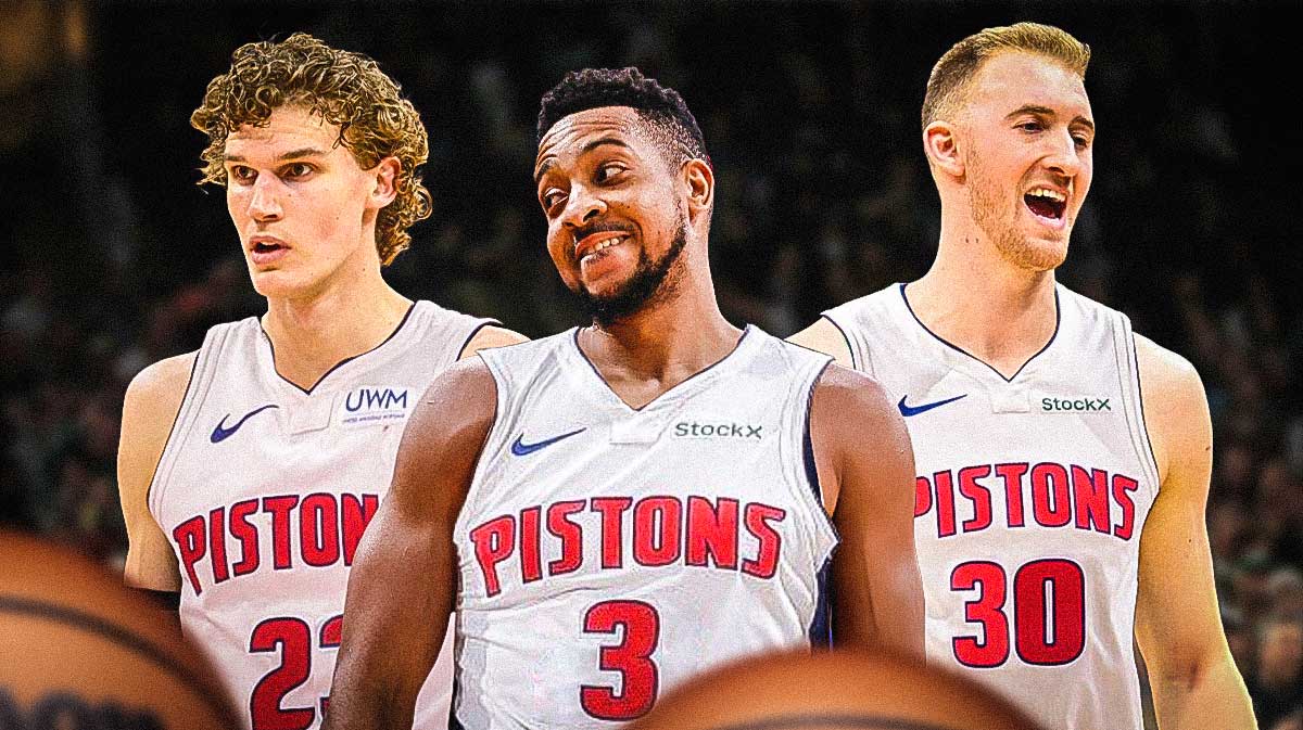 Lauri Markkanen(23), CJ McCollum(3), and Sam Hauser(30) in the Pistons jersey with the jersey numbers mentioned in the brackets. 3 Detroit Pistons trade targets to keep an eye on in 2025-26 NBA season