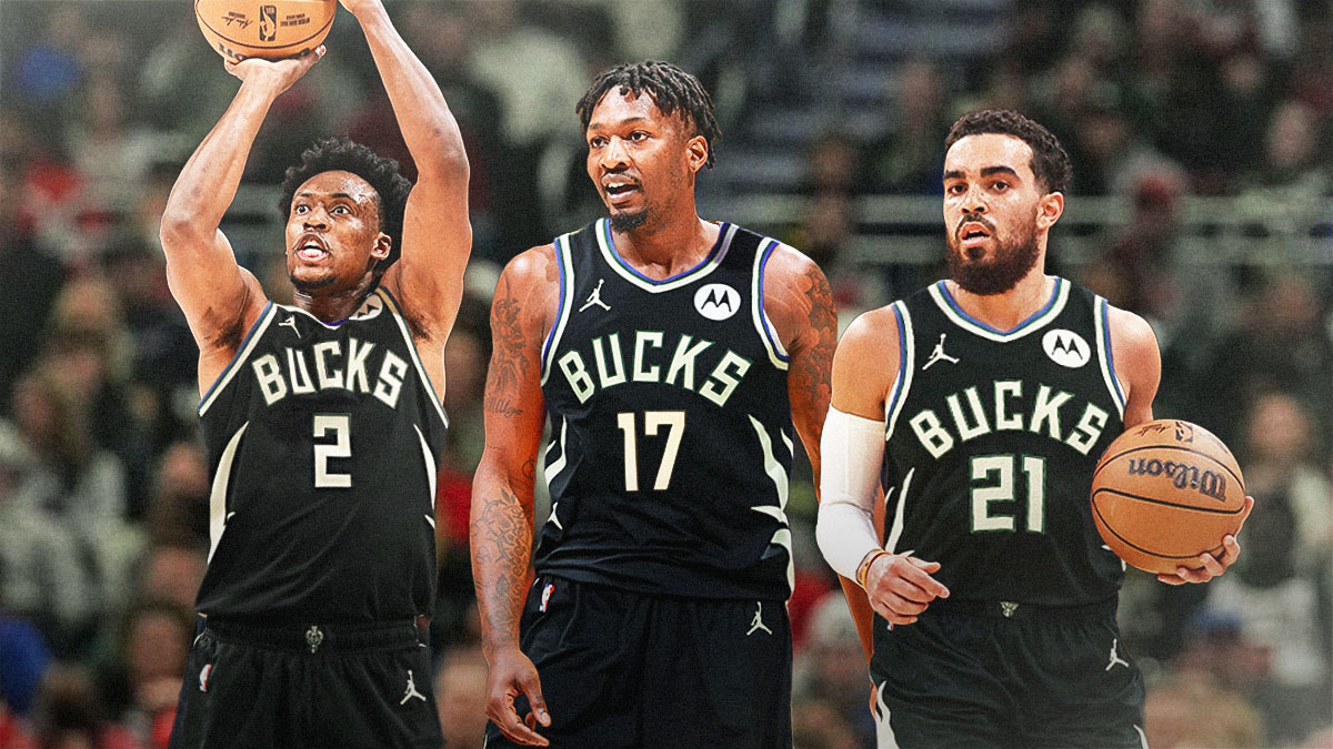 Collin Sexton(2), Dorian Finney-Smith(17), and Tyus Jones(21) in the Bucks jersey with the numbers given in the bracket. 3 Milwaukee Bucks trade targets to keep an eye on in 2025-26 NBA season