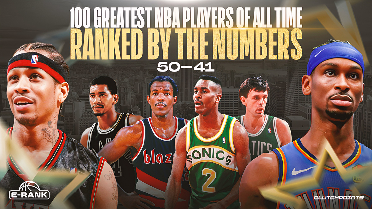 Shai Gilgeous-Alexander, Allen Iverson, Gary Payton, Clyde Drexler, George Gervin, Kevin McHale on Greatest 100 NBA players of all time ranking