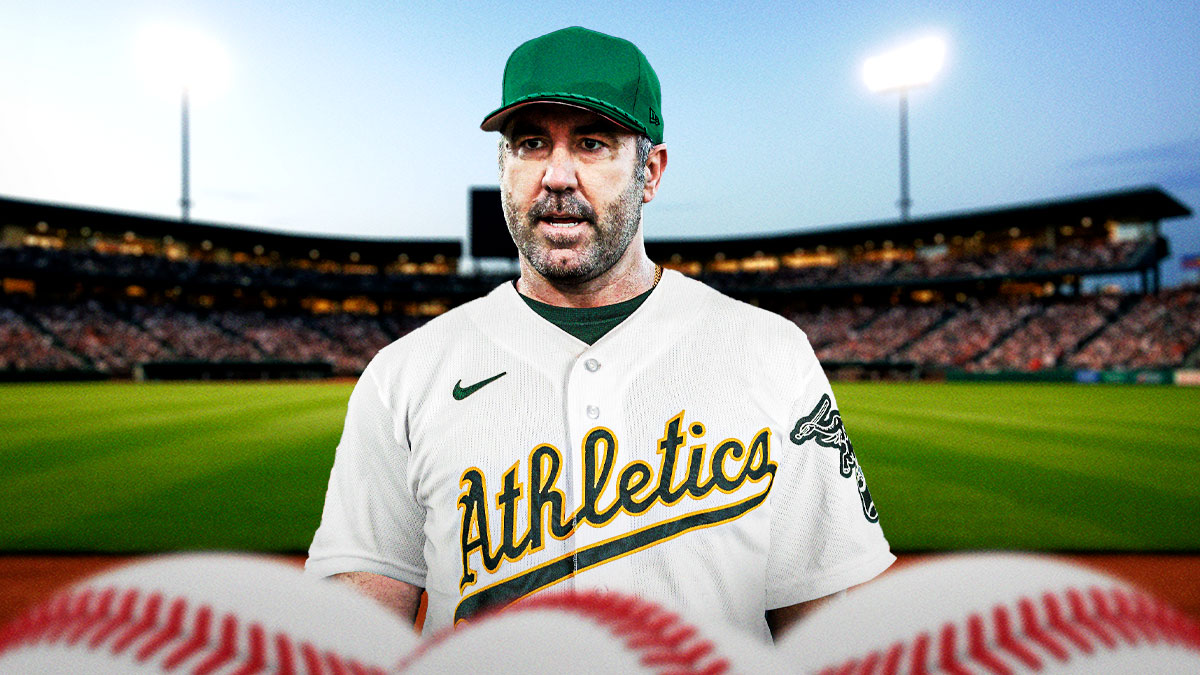 Justin Verlander photoshopped in Athletics jersey.