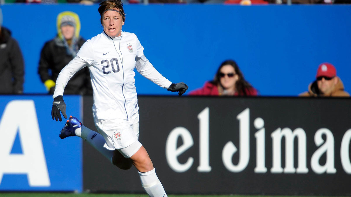 USA forward Abby Wambach (20) chases the ball in the New Zealand zone during the first half at FC Dallas Stadium. 
