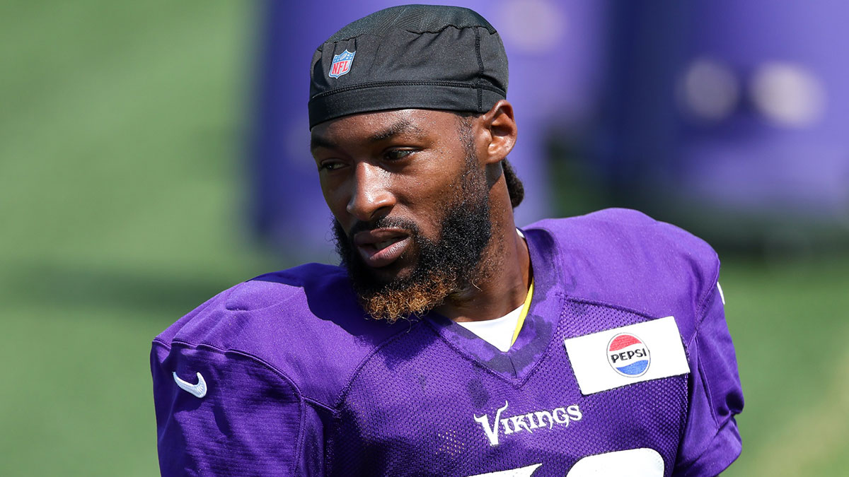 Minnesota Vikings running back Aaron Jones Sr. (33) looks on during the teams training camp at the Minnesota Vikings Training Facility