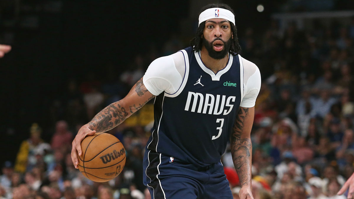 Dallas Mavericks forward Anthony Davis (3) dribbles during the second quarter against the Memphis Grizzlies at FedExForum.