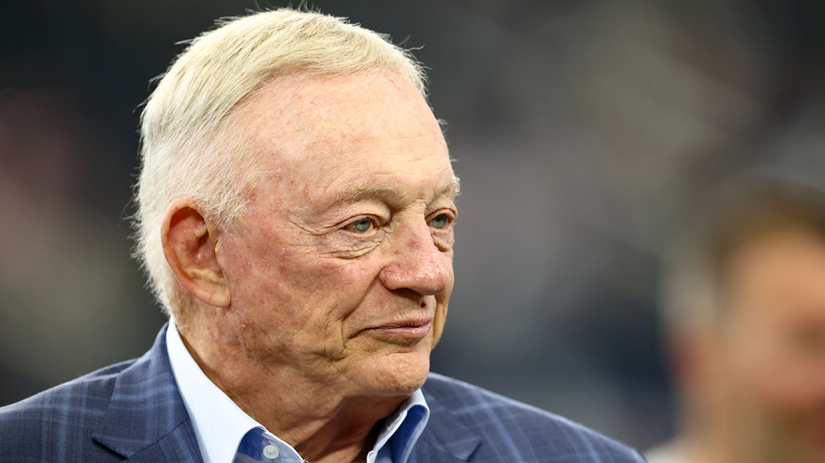 Dallas Cowboys owner Jerry Jones before the game against the Baltimore Ravens at AT&T Stadium. Mandatory Credit: Kevin Jairaj-Imagn Images