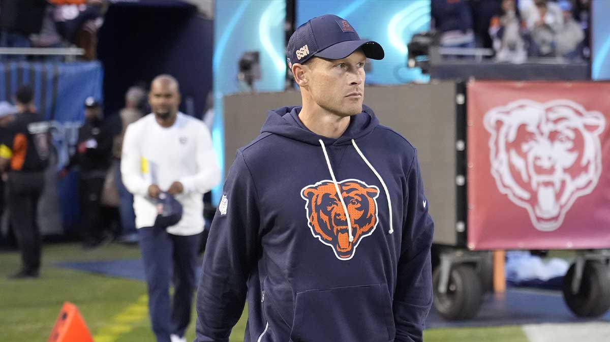 Chicago Bears head coach Ben Johnson before the game against the Minnesota Vikings at Soldier Field.