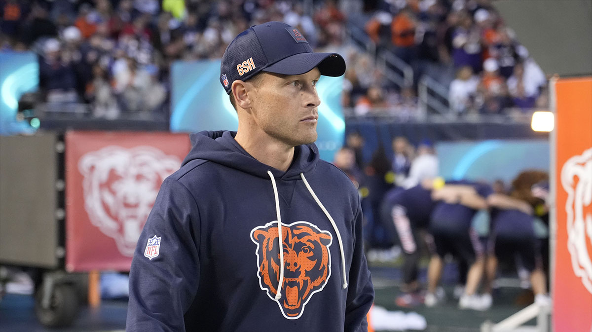 Chicago Bears head coach Ben Johnson before the game against the Minnesota Vikings at Soldier Field.