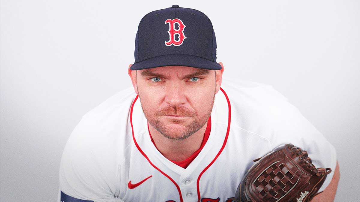 Boston Red Sox pitcher Liam Hendricks (31) poses for a photo during media day at JetBlue Park.