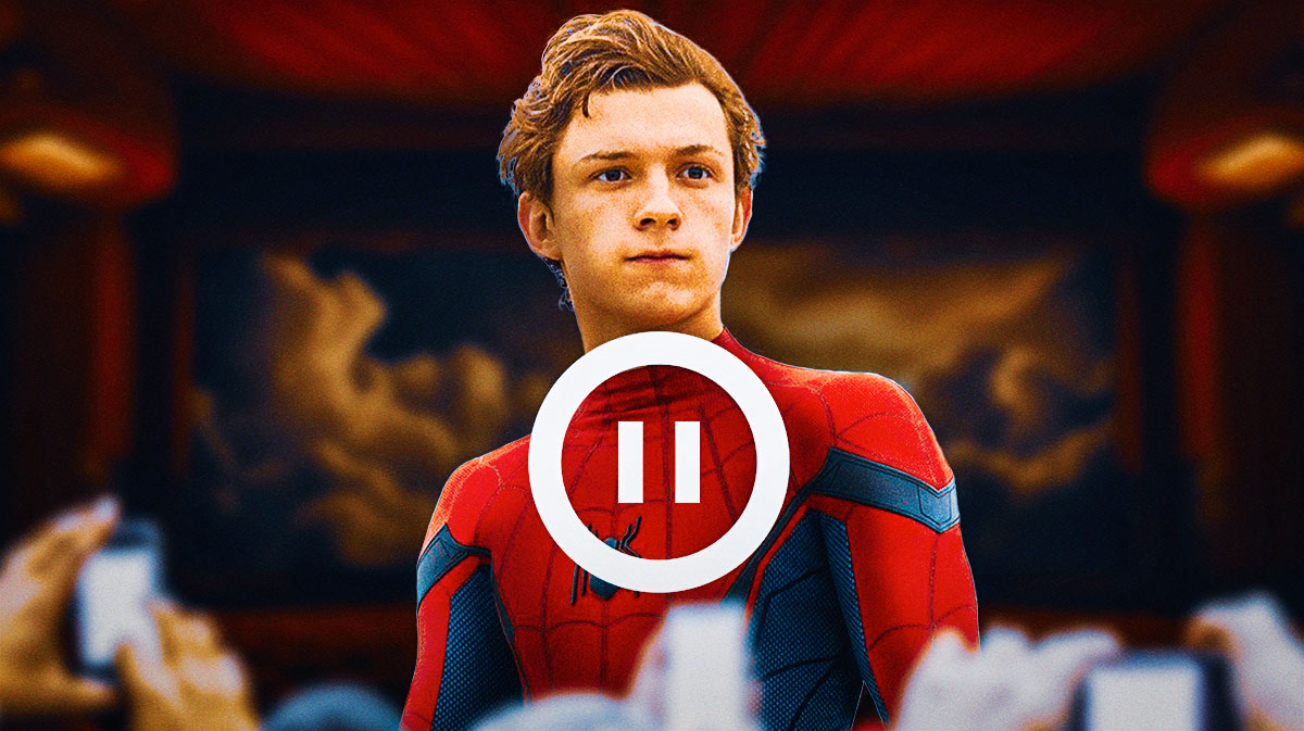 Tom Holland as Spider-Man after he was hospitalized on the Brand New Day set with a concussion scare.