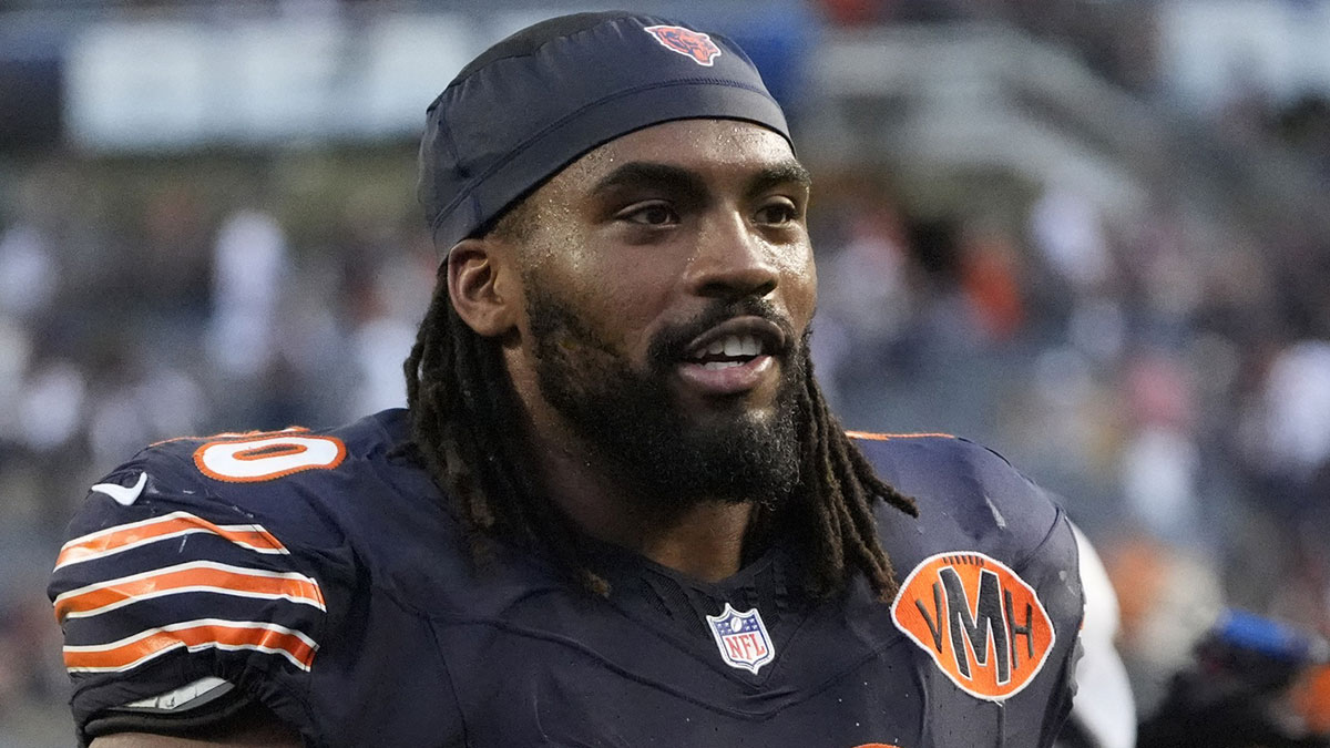 Chicago Bears offensive tackle Braxton Jones (70) after the game against the Dallas Cowboys at Soldier Field