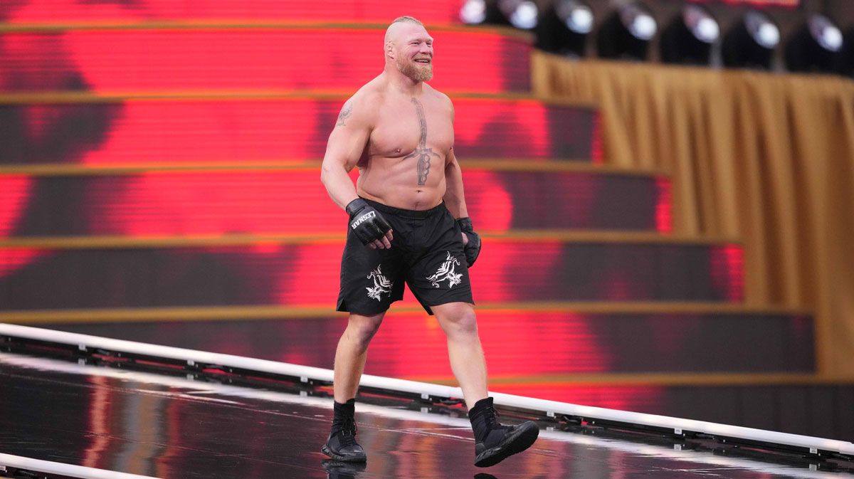 WWE star Brock Lesnar, who signed a new contract before his return at SummerSlam.