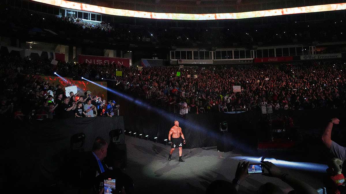 WWE star Brock Lesnar, who will face John Cena at Wrestlepalooza.
