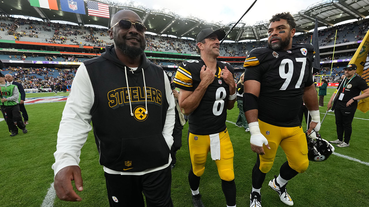 Steelers’ Cam Heyward pounds some Guinness after beating Vikings