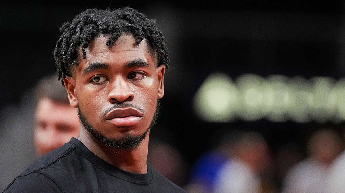 Brooklyn Nets guard Cam Thomas (24) on the court prior to the game against the Atlanta Hawks at State Farm Arena.