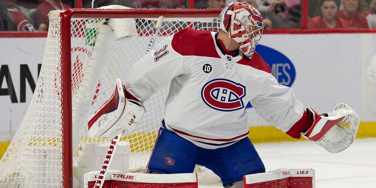 Montreal Canadiens goalie Carey Price (31) is unable to stop a shot from Ottawa Senators center Josh Norris (not pictured) in the second period at the Canadian Tire Centre