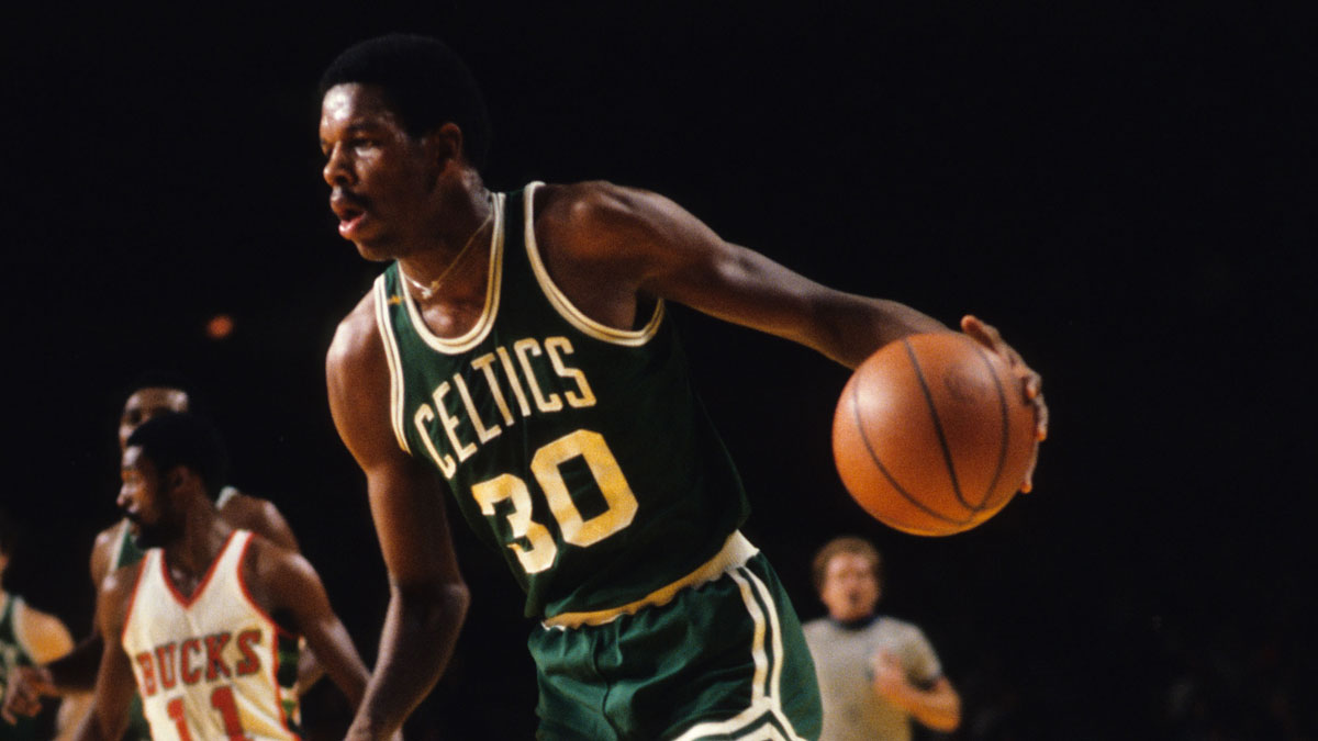 Boston Celtics forward Cedric Maxwell (30) against the Milwaukee Bucks.