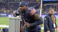Chicago Bears cornerback Jaylon Johnson (1) after an NFL International Series game at Tottenham Hotspur Stadium.