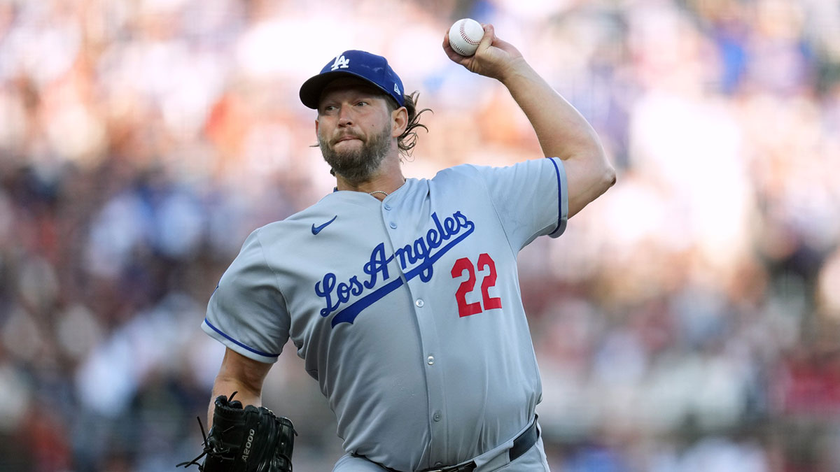 Los Angeles Dodgers pitcher Clayton Kershaw (22) delivers a pitch against the San Francisco Giants in the first inning at Oracle Park. Mandatory Credit: Cary Edmondson-Imagn Images