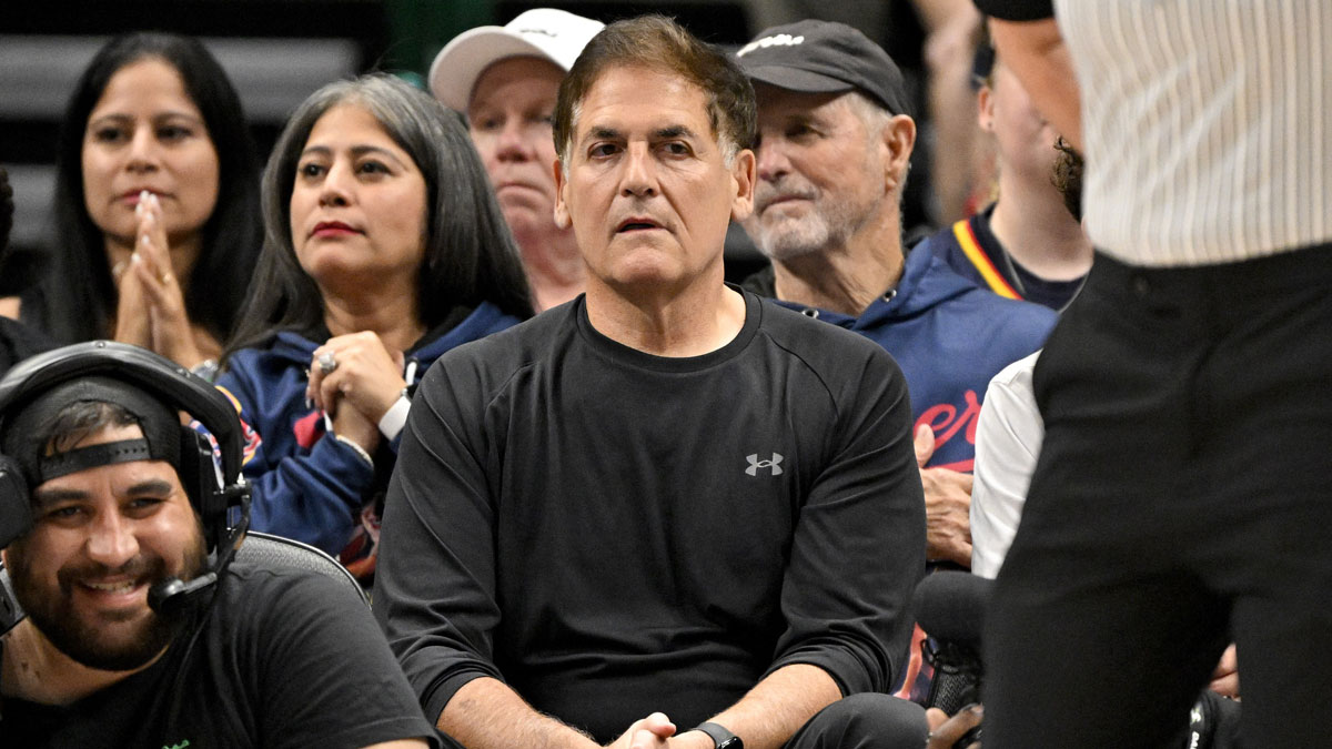 Dallas Mavericks minority owner Mark Cuban watches the game between the Dallas Wings and the Indiana Fever during the first quarter at the American Airlines Center.