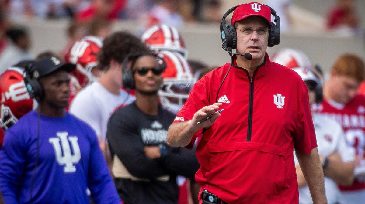 Head Coach Curt Cignetti during the Indiana versus Kennesaw State Big Ten football game at Memorial Stadium