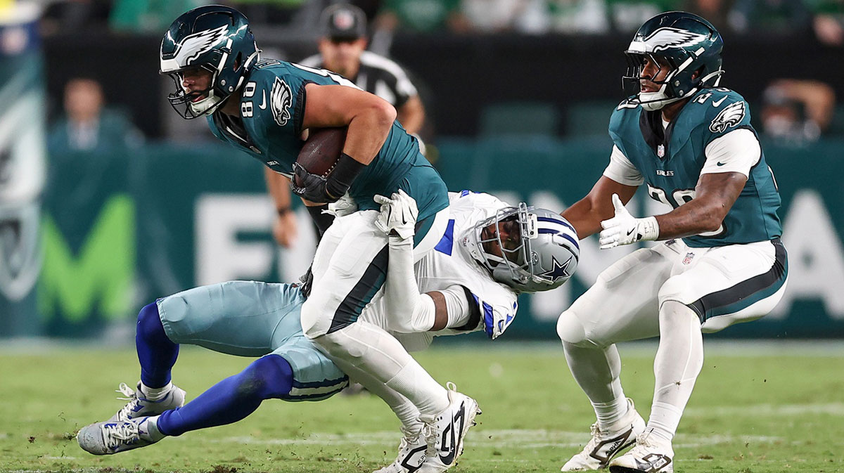 Eagles’ Landon Dickerson, Dallas Goedert get mixed injury update before Week 2 Chiefs showdown