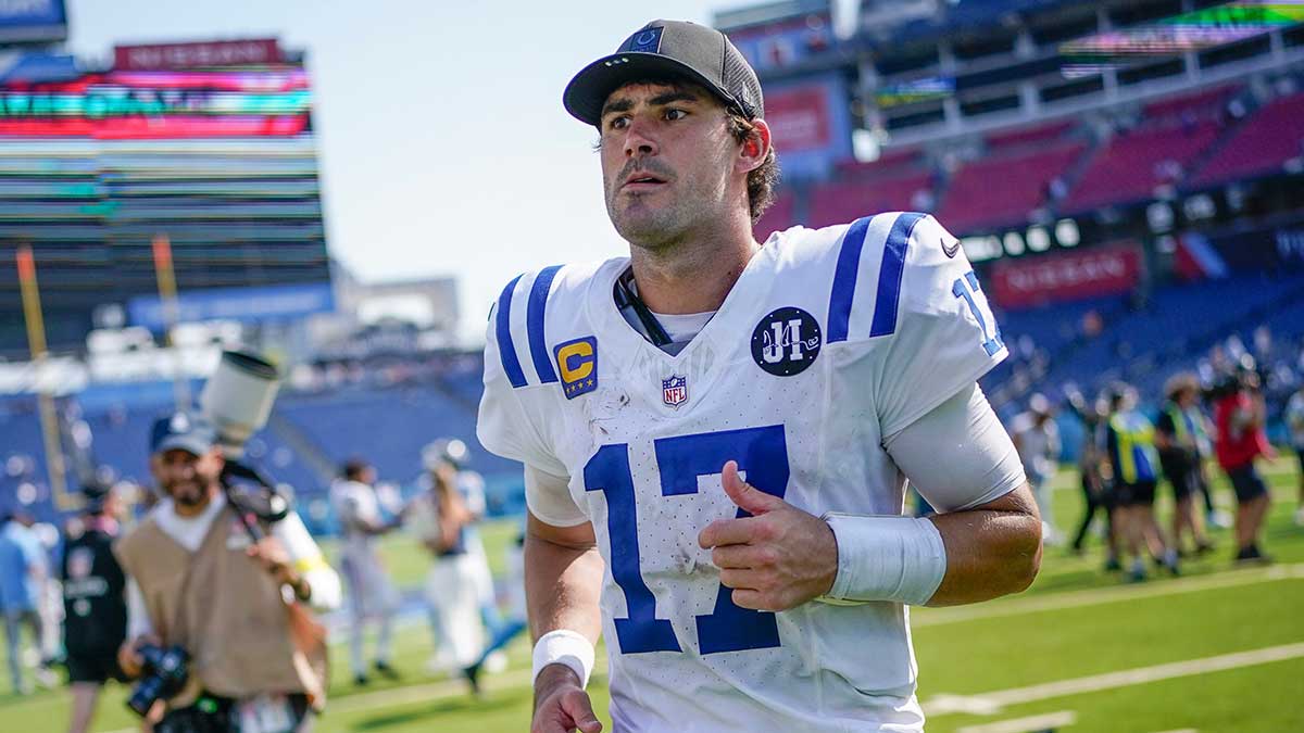 Indianapolis Colts quarterback Daniel Jones after their game against the Tennessee Titans.