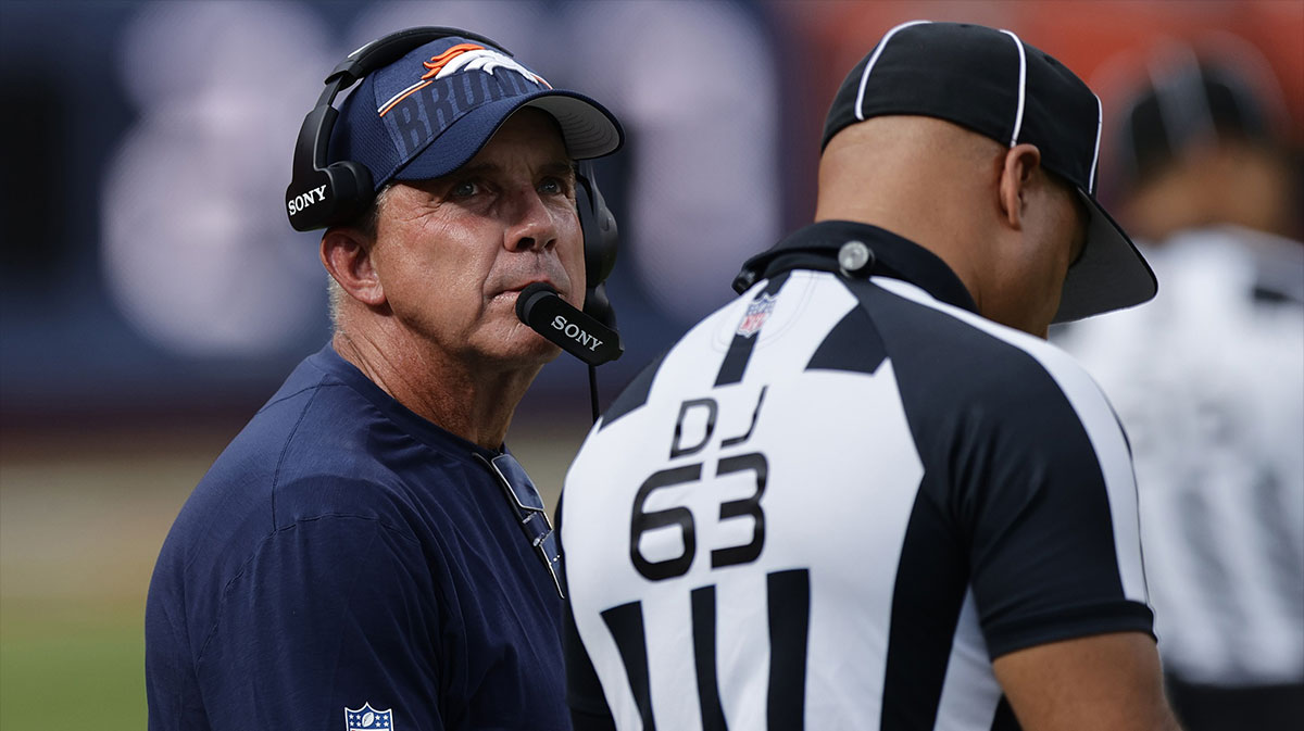 Denver Broncos head coach Sean Payton in the second half at Empower Field at Mile High.