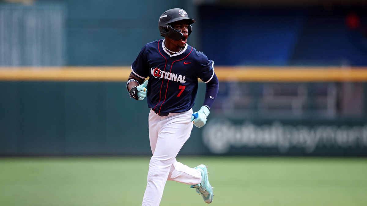 Dodgers outfielder Josue de Paula scores