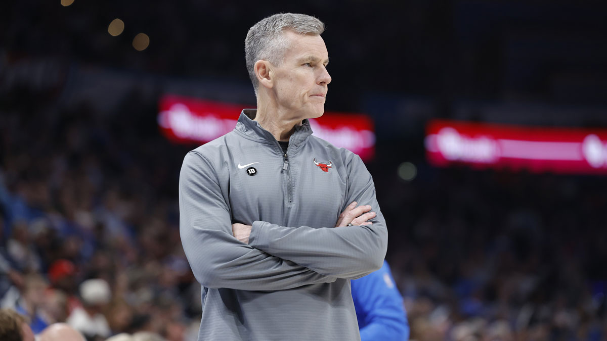 Chicago Bulls head coach Billy Donovan watches his team play against the Oklahoma City Thunder during the second quarter at Paycom Center.