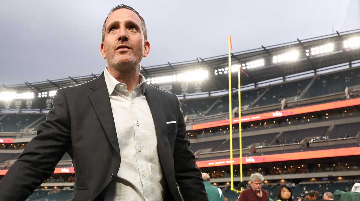 Philadelphia Eagles general manager Howie Roseman looks on before the game between the Philadelphia Eagles and the Dallas Cowboys at Lincoln Financial Field.