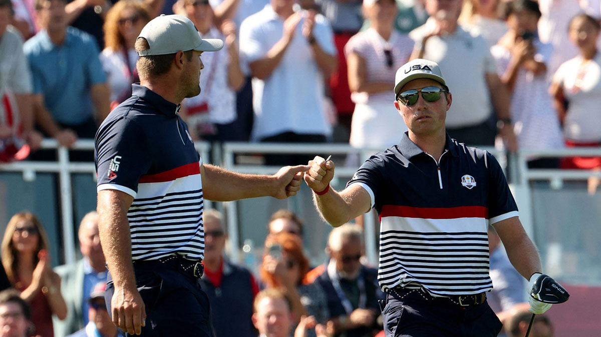 Ryder Cup fans lose it as commercial interrupts electric Ben Griffin-Justin Rose moment