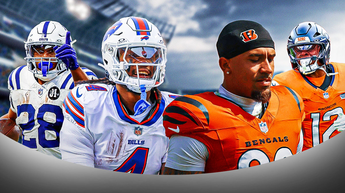 fantasy football rb rankings, jonathan taylor, james cook, rj harvey, chase brown