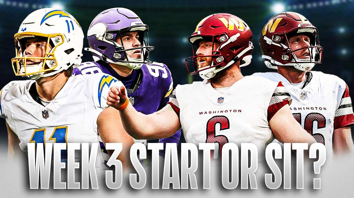 Cameron Dicker, John Parker Romo, Matt Gay, and Joey Slye with the NFL wallpaper background.