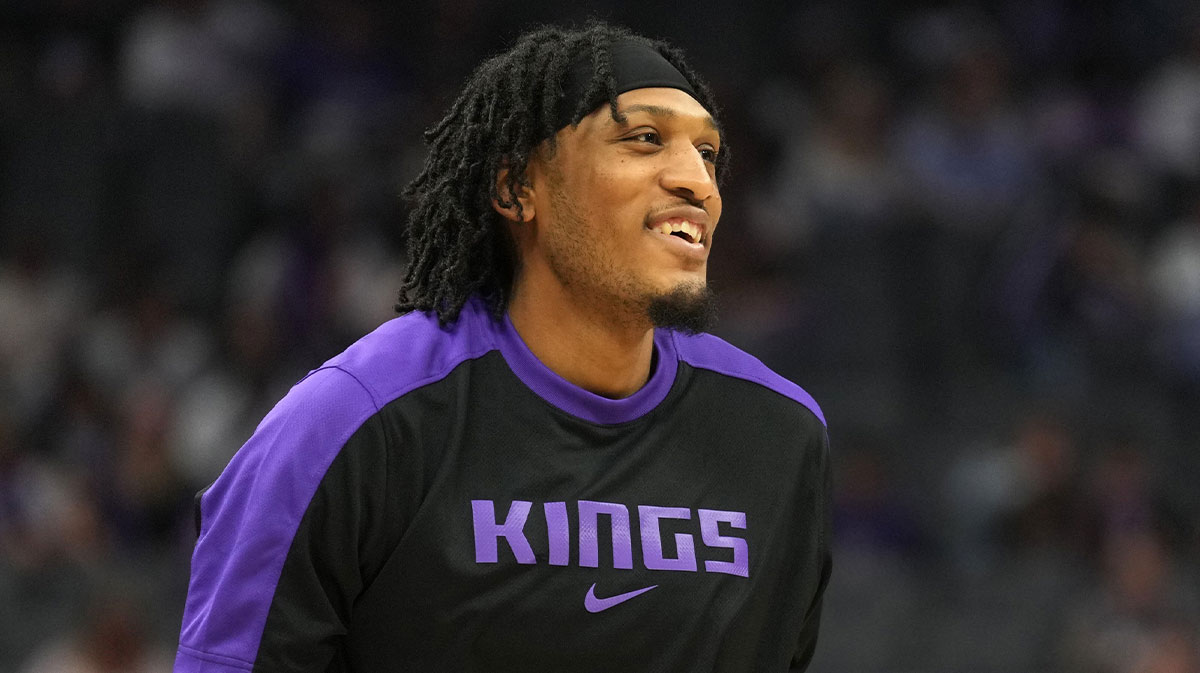 Sacramento Kings center Isaac Jones (3) before the game against the Los Angeles Clippers at Golden 1 Center.