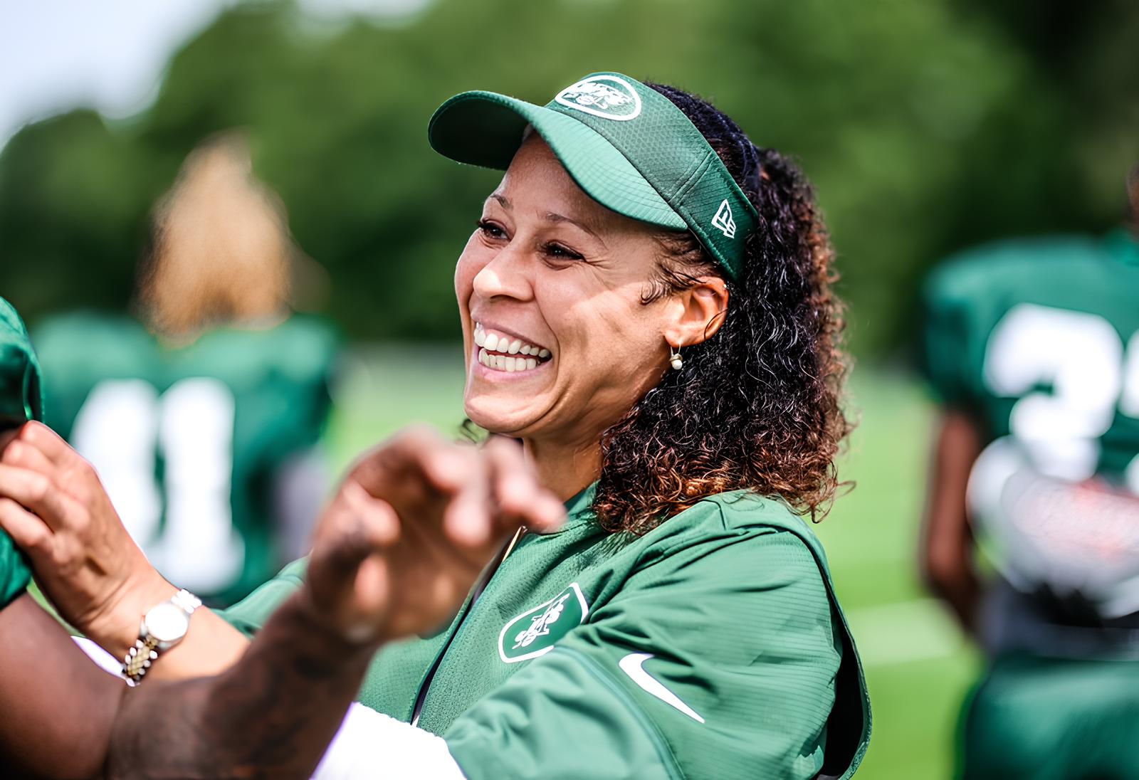 Collete V. Smith reflects on being the first black woman to serve as a NFL coach with the New York Jets under Todd Bowles in 2017.