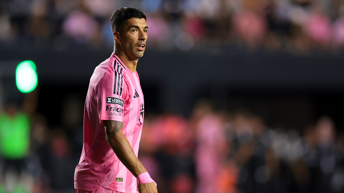Inter Miami CF forward Luis Suarez (9) looks on
