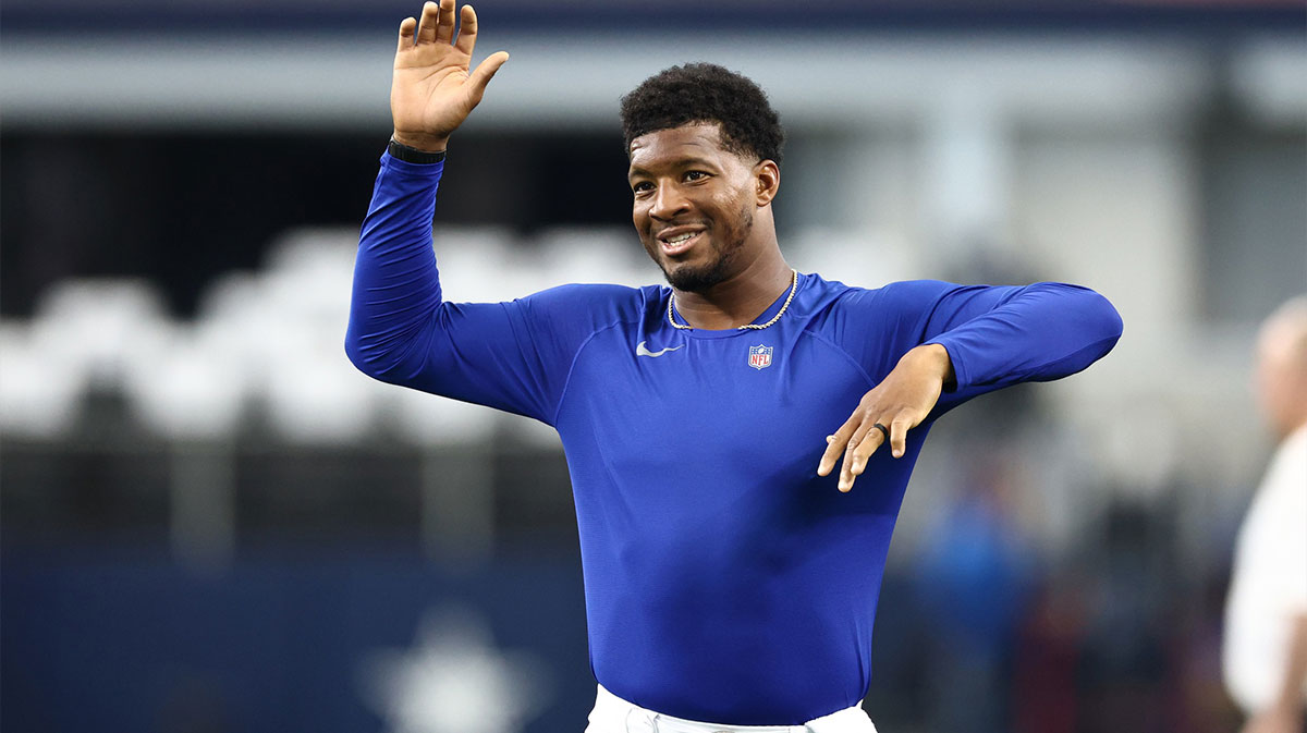 New York Giants quarterback Jameis Winston before their Week 2 game against the Dallas Cowboys.