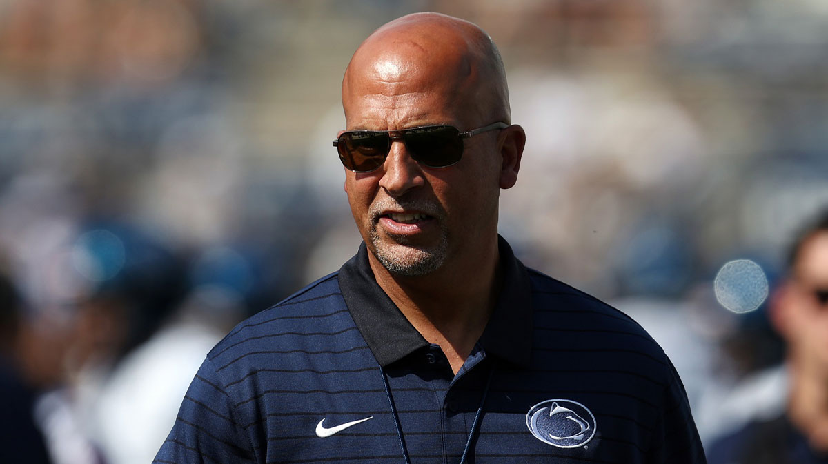 Penn State Nittany Lions head coach James Franklin walks on the field prior to the game against the Villanova Wildcats at Beaver Stadium.