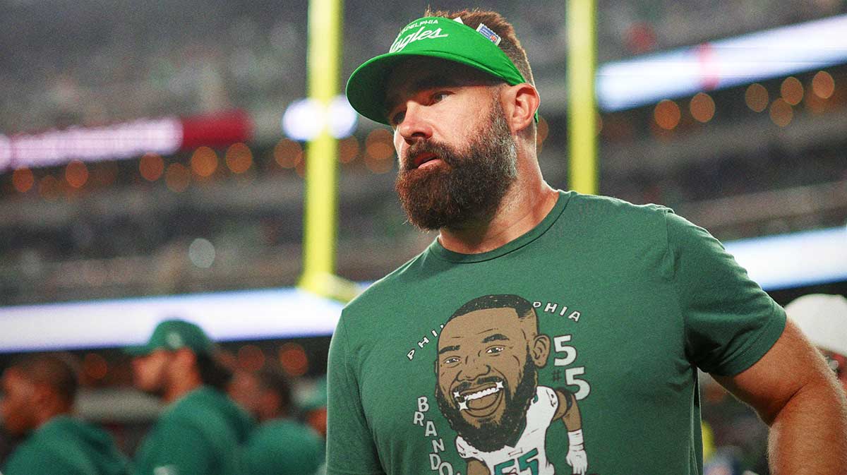 Philadelphia Eagles legend Jason Kelce, who called out Dallas Cowboys star Dak Prescott after he spit on Jalen Carter.