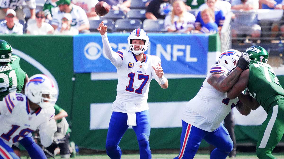 Buffalo Bills quarterback Josh Allen, who got married to Hailee Steinfeld during the offseason.