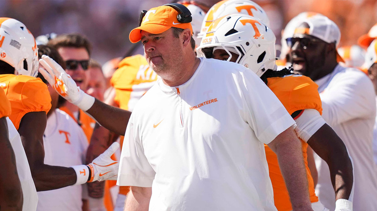 Tennessee head coach Josh Heupel during a NCAA football game between Tennessee and Georgia at Neyland Stadium in Knoxville, Tennessee, on September 13, 2025.