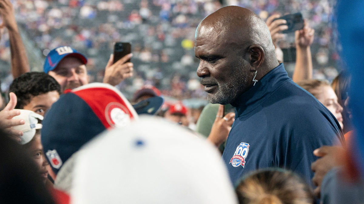 New York Giants legend Lawrence Taylor, who trolled Taylor Swift during the game against the Kansas City Chiefs.