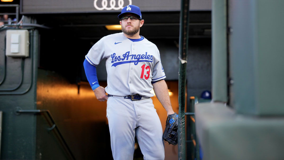 Los Angeles Dodgers third baseman Max Muncy (13) waits to take the field before the start of the game against the San Francisco Giants at Oracle Park. Mandatory Credit: Cary Edmondson-Imagn Images