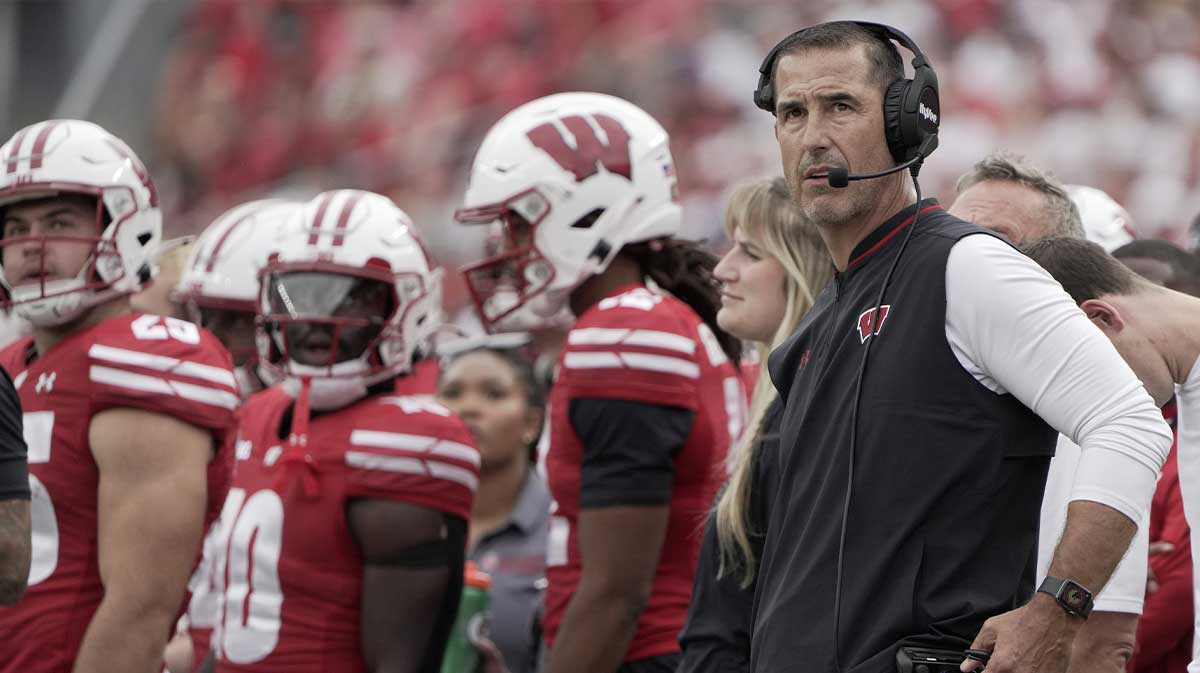 Wisconsin HC Luke Fickell reacts to ‘Fire Fickell’ chant in loss to Maryland
