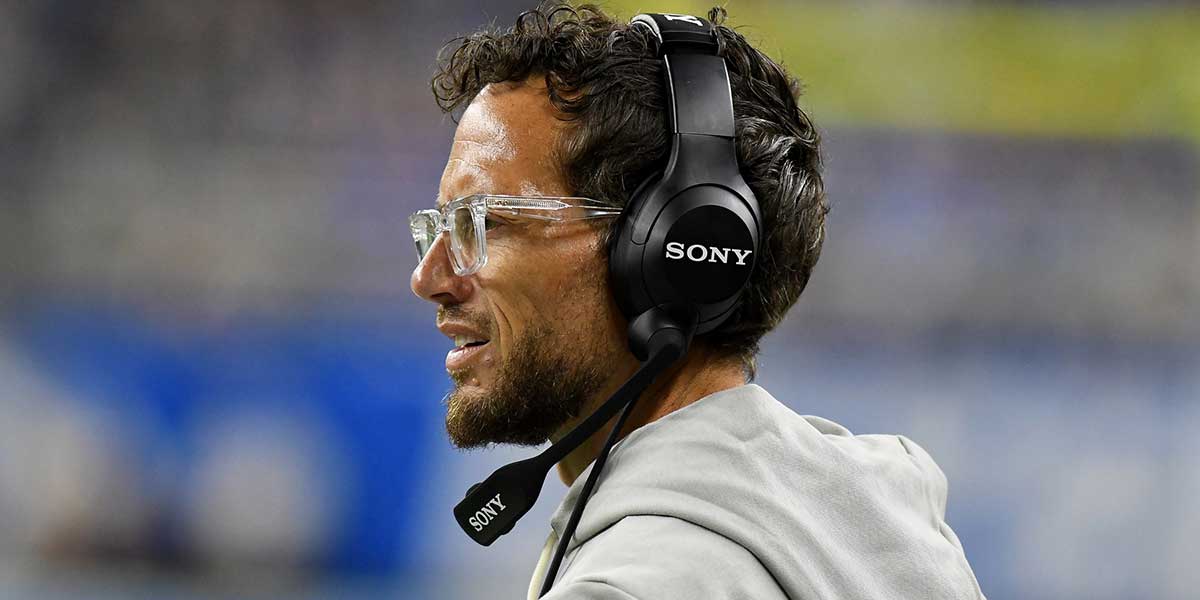 Miami Dolphins head coach Mike McDaniels looks on from the sidelines in their game against the Detroit Lions in the first quarter at Ford Field.